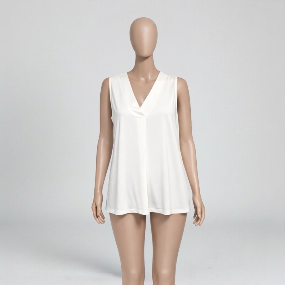 Anne Klein Harmony Pleat Neck Shell Top - Picture 4 of 12